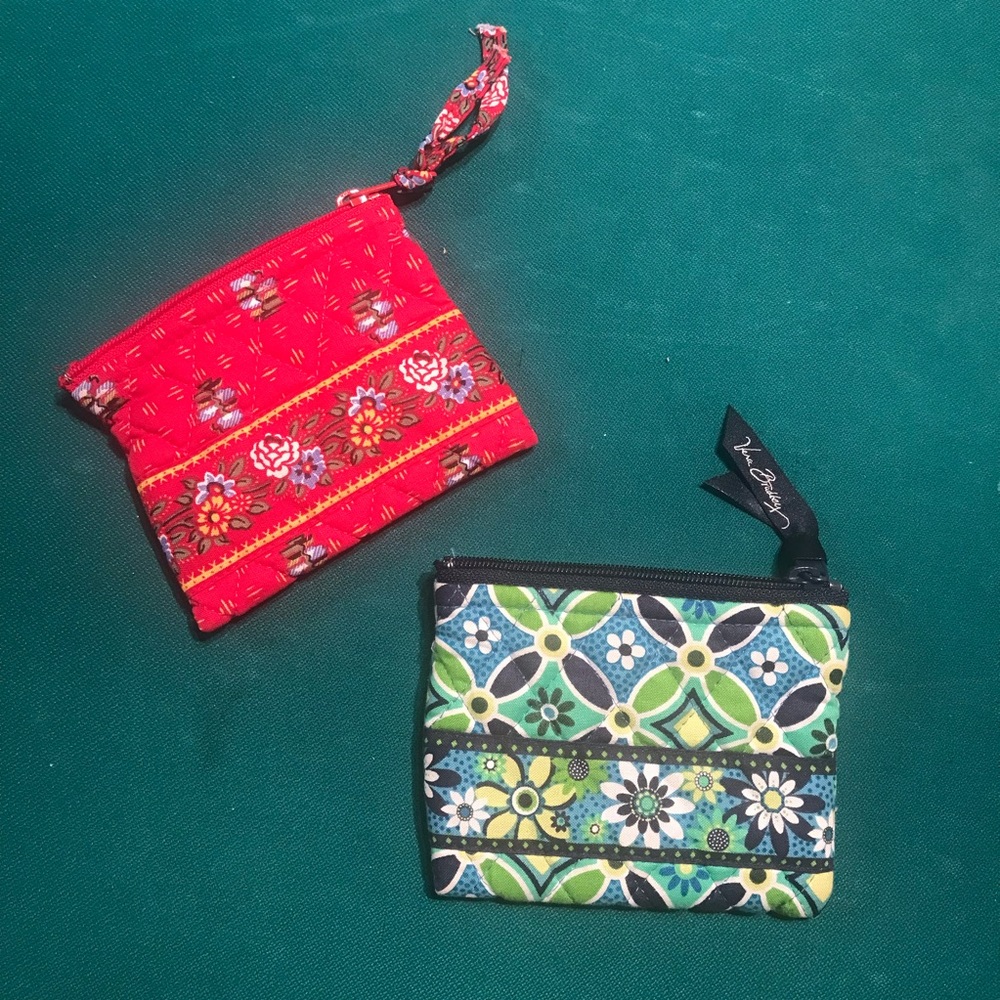 Vera Bradley mini zippered purse/pouches are new and have never been used